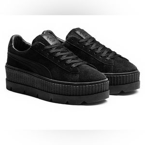 Puma X Fenty Rihanna black suede creepers, sz 10